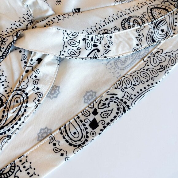 superdown Cream & Black Jenela Twist Front Shirt size Small - Picture 7 of 12